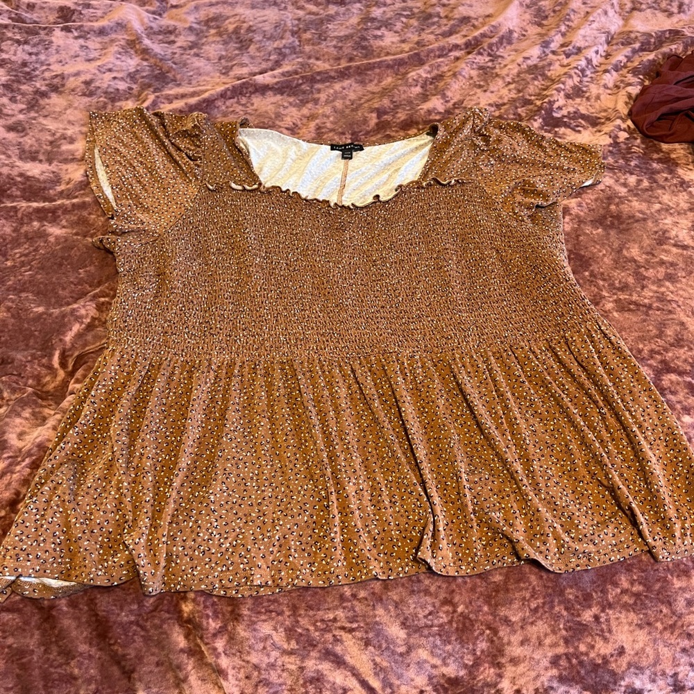 Animal print empire top